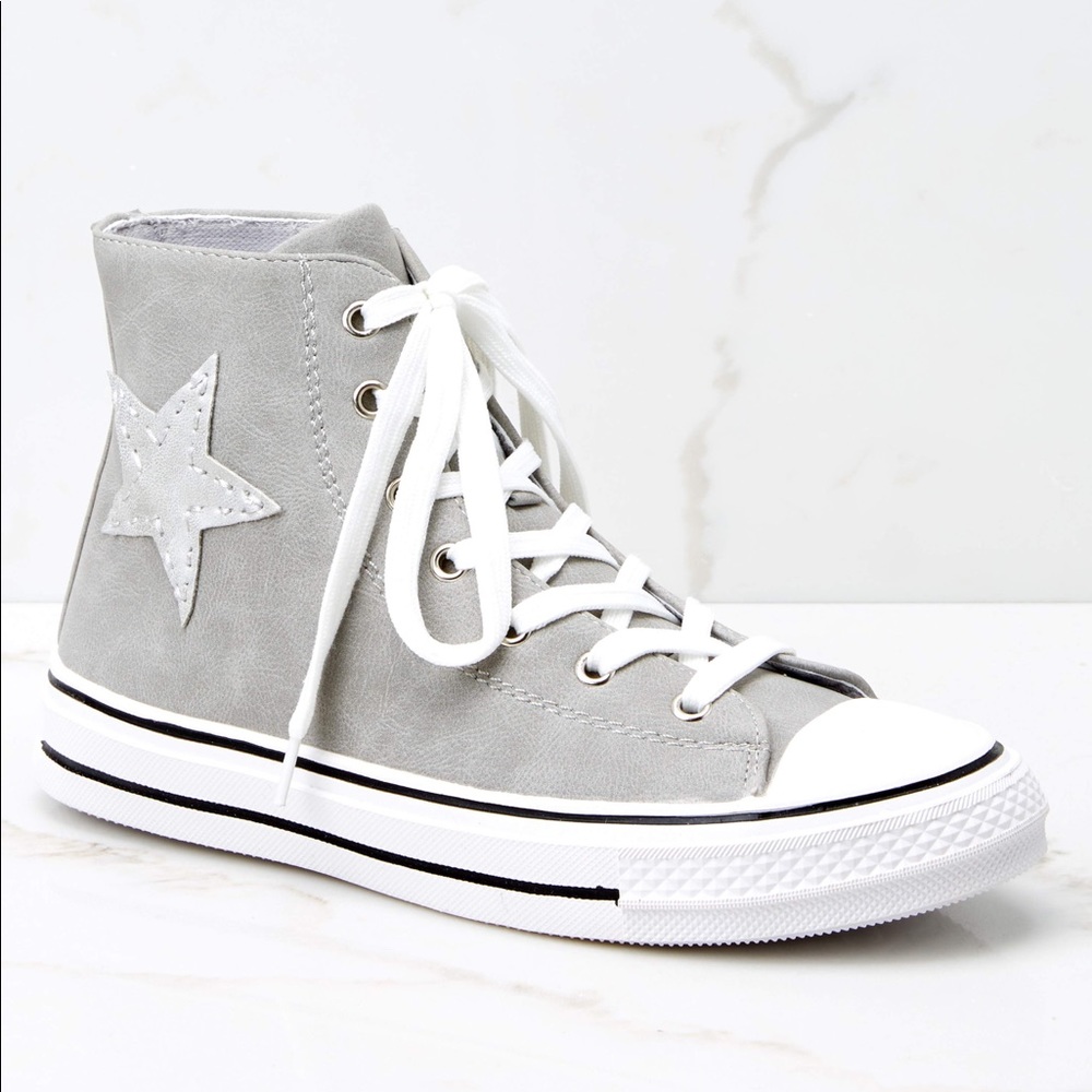 Grey High Top Star Sneakers💫✨